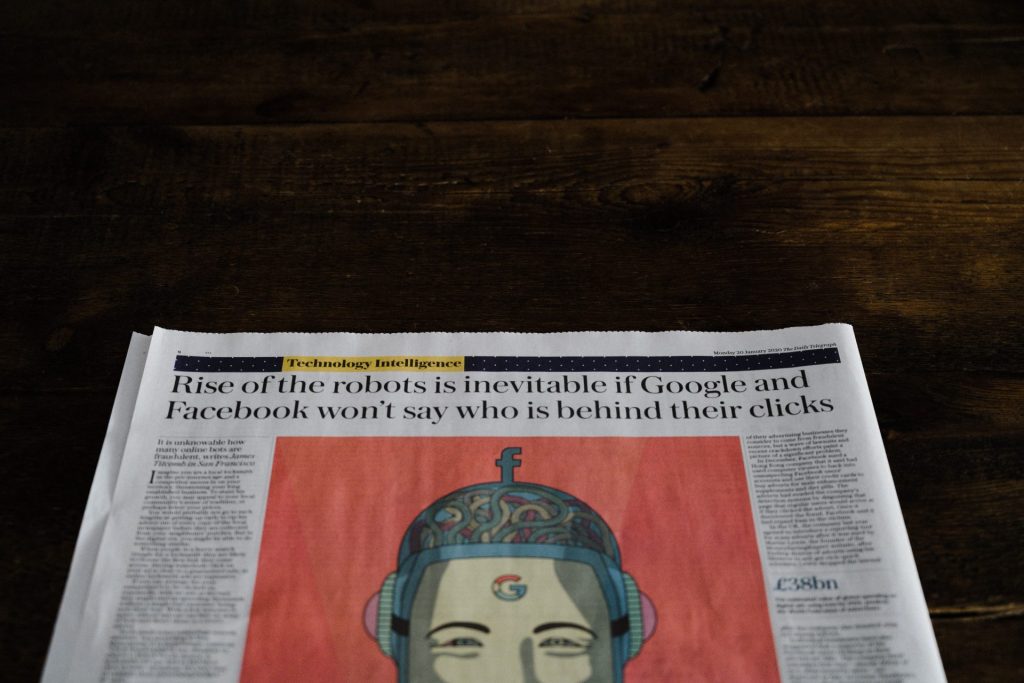 Google and Facebook newspaper article